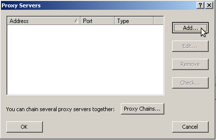 proxifier add proxy server