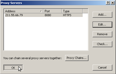proxifier add HTTP proxy server