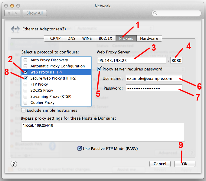 how to use proxy in safari